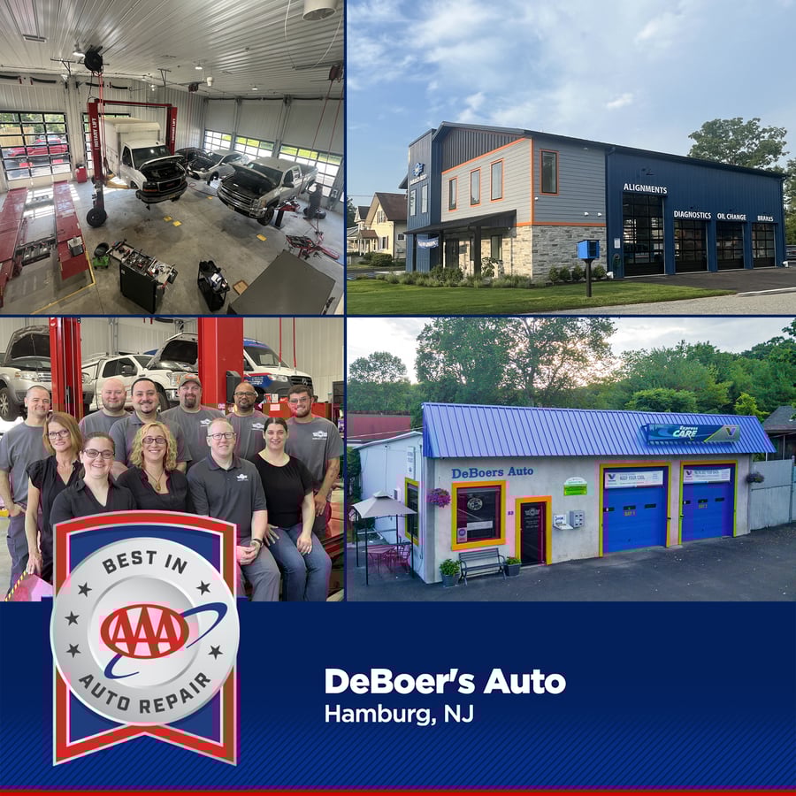DeBoer's Auto in Hamburg, NJ Wins AAA's Best in Auto Repair Award